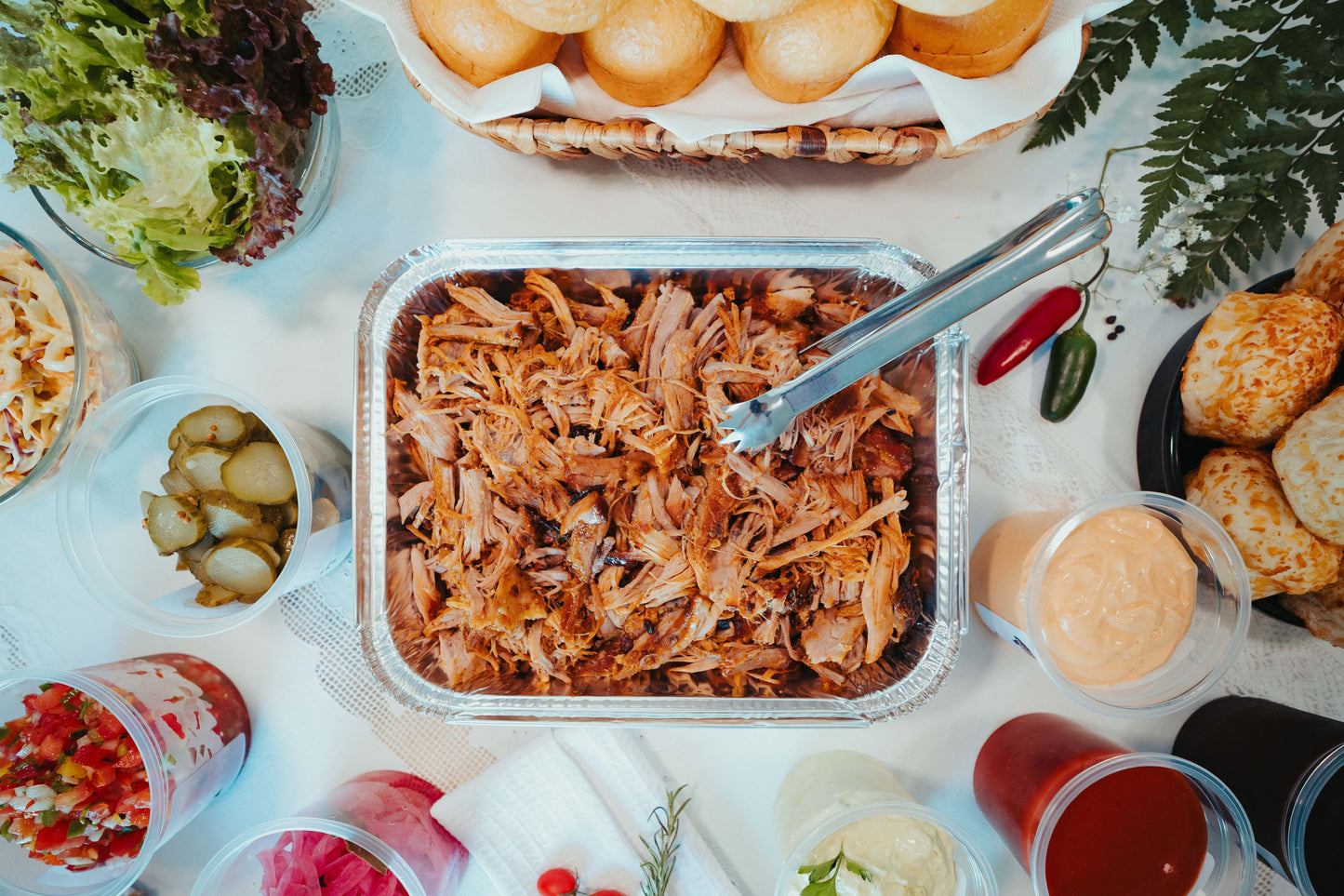 Box de Sandwiches de Pulled Pork para 10 personas.