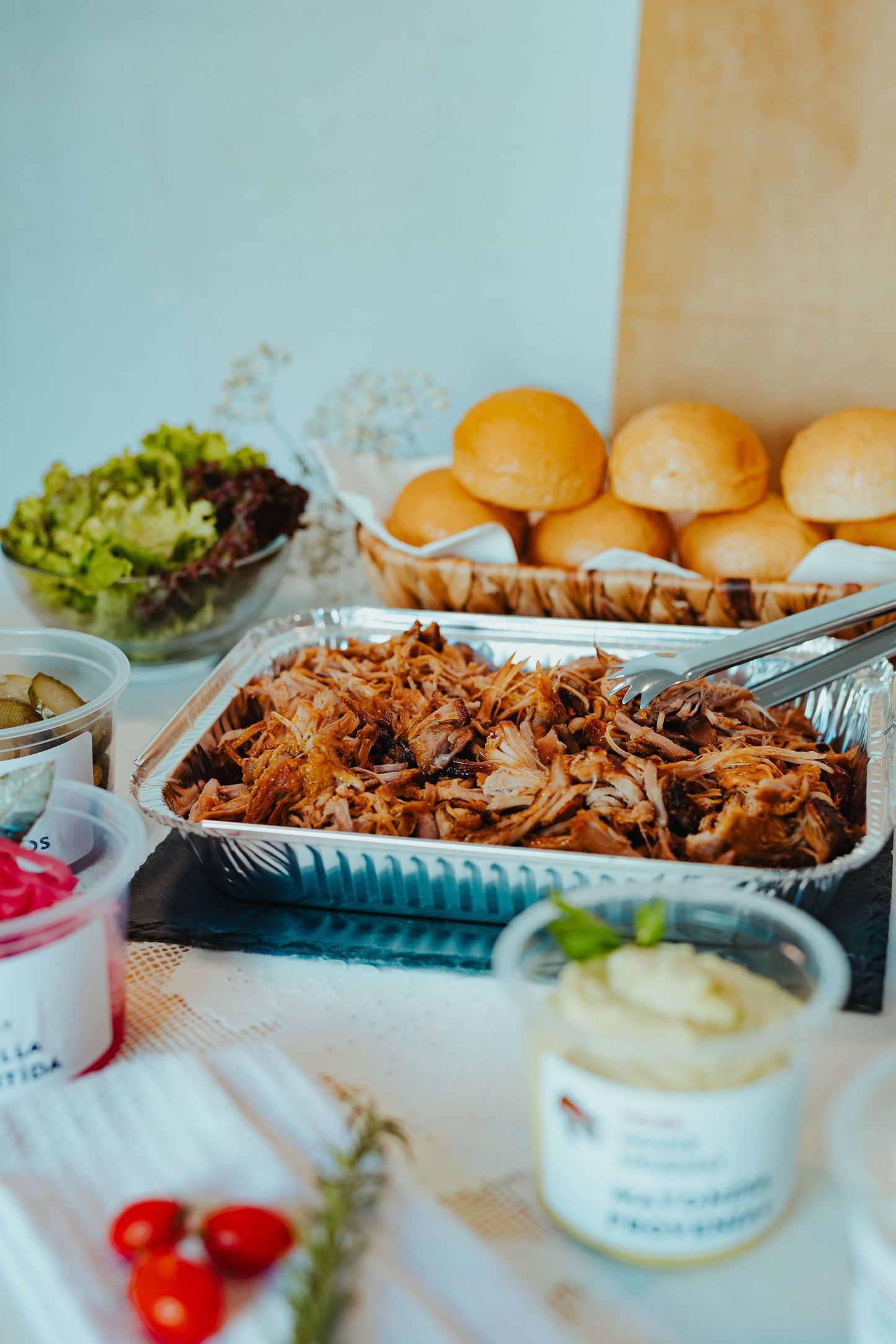 Box de Sandwiches de Pulled Pork para 10 personas.